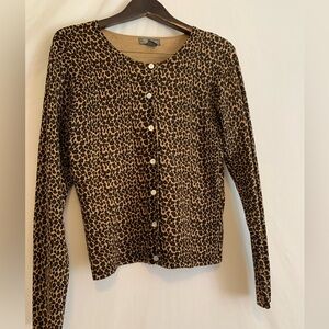 Leopard Print Button-Up Cardigan